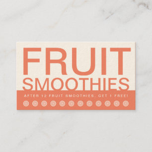bold cartão de fidelidade do cliente SMOOTHIES par