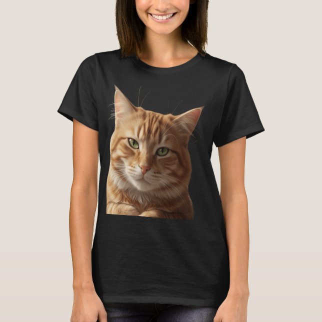 Bold Cat Face T-Shirt – Fierce & Stylish (Frente)