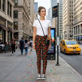 Bold Chili Pepper Print Fashion Leggings