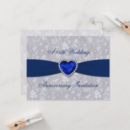 Bold Damask 45º Aniversário Convite 4.25x5.5