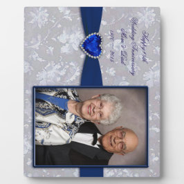 Bold Damask 45th Wedding Anniversário - Placa de F