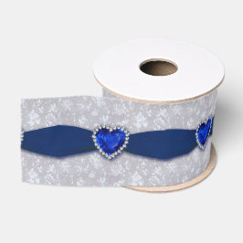 Bold Damask 45th Wedding Anniversário Ribbon