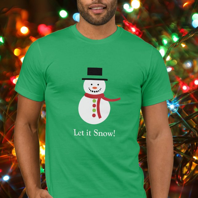 Bold DEIXE NEVE A Camisa De Natal Sorrindo Neve (Criador carregado)