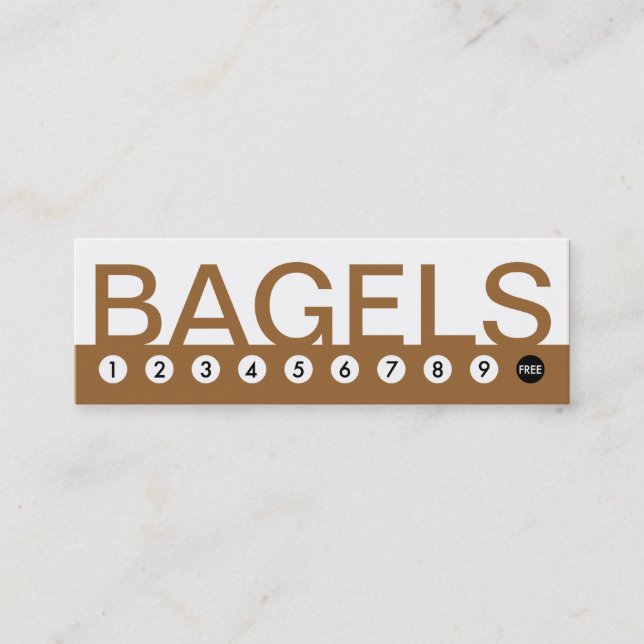 bold Fidelidade do cliente BAGELS (Frente)