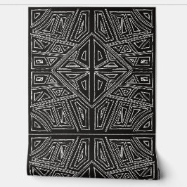 Bold Lines - Symmetrical Tile - Black And White 