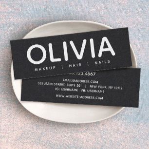 Bold Modern Black Cartão de visita