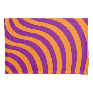 Bold Orange Purple Zebra Stripe Primavera Verão