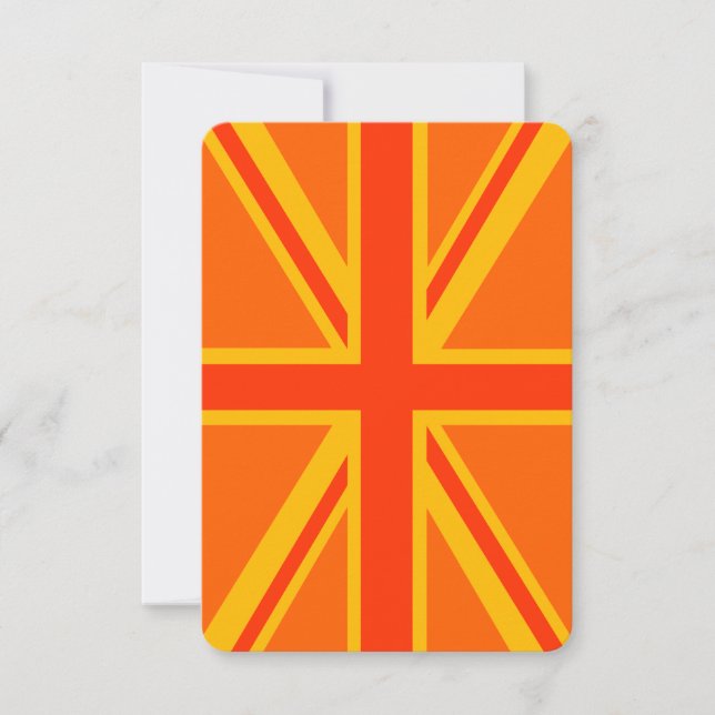 Bold Orange Union Jack British Flag Swag (Frente)