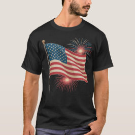 Bold Patriotic Eagle 4 de julho T-Shirt