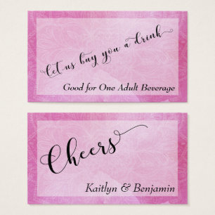 Bold Pink Watercolor Mandala Bebidas De Casamento