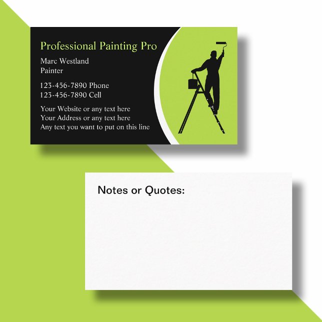 Bold Simple House Painter Cartões de visitas (Criador carregado)