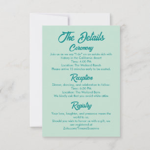 Bold Simple Western Modern Details Card