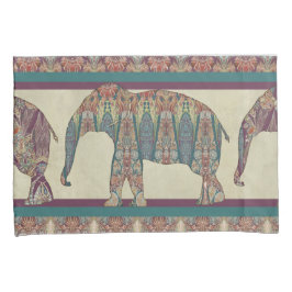 Bold Trendy Bedroom Kashmir Paisley Elephant Art