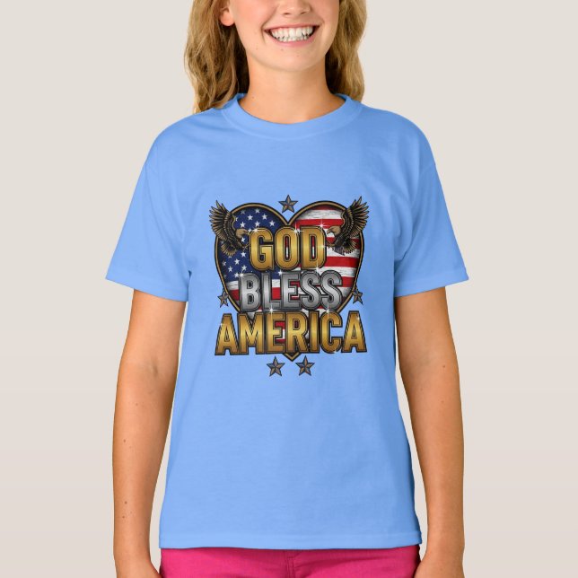 Boldly Blessed  American Spirit T-shirt design  (Frente)