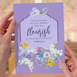 Boletim de Igreja de Floral de Primavera em Aquare