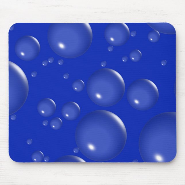 Bolha azul escuro Mousepad (Frente)