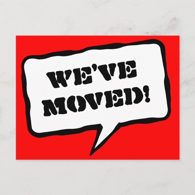 Bolha de fala movendo cartões postais para nova ca (Frente)