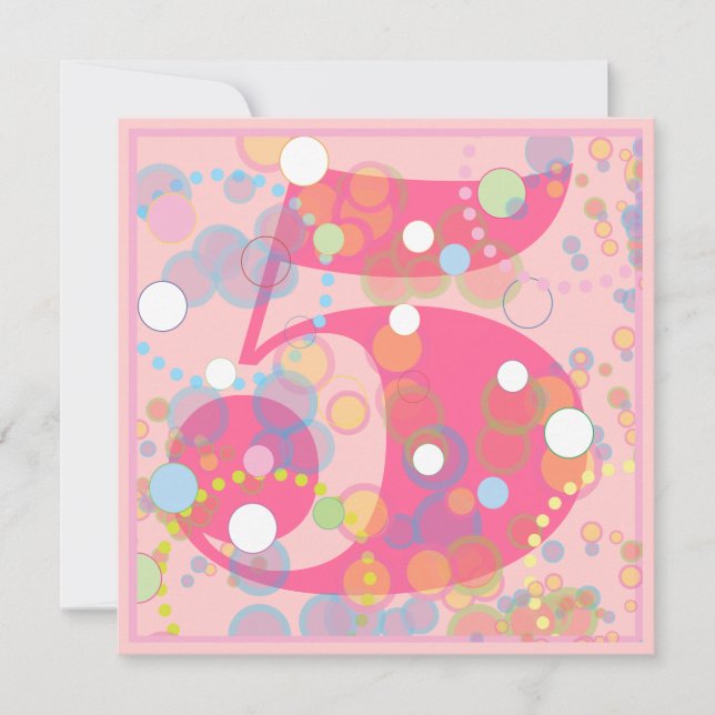 Bolhas coloridas algum convite de aniversário da (Frente)