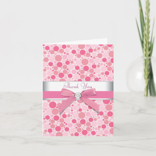 Bolhas Cor-de-rosa Rosa Obrigado Cartões