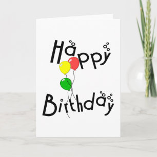 Bolhas de Aniversário Feliz - Cartão de Aniversári