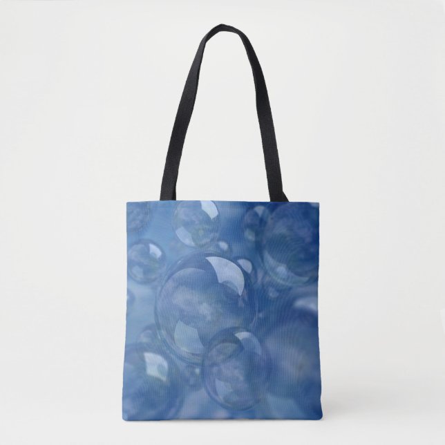 Bolhas de azul nesta bolsa de tote (Frente)