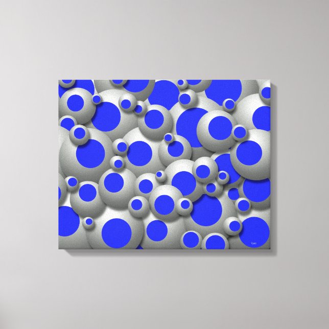 Bolhas de bolhas Real Blue Canvas Impressão (Frente)