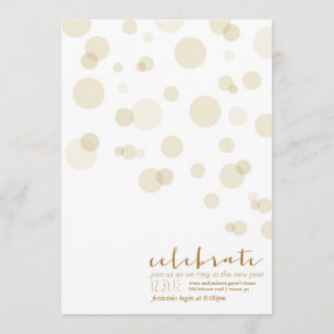 Bolhas de Champagne - convite de festas da véspera