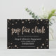 Bolhas de Champanhe do Pop Fizz Clink | Convite de (Em pé/Frente)