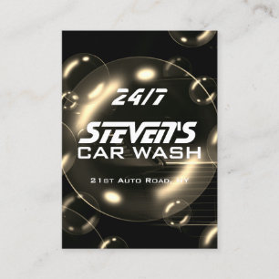 Bolhas de sabão cartão de visita de lavagem de c