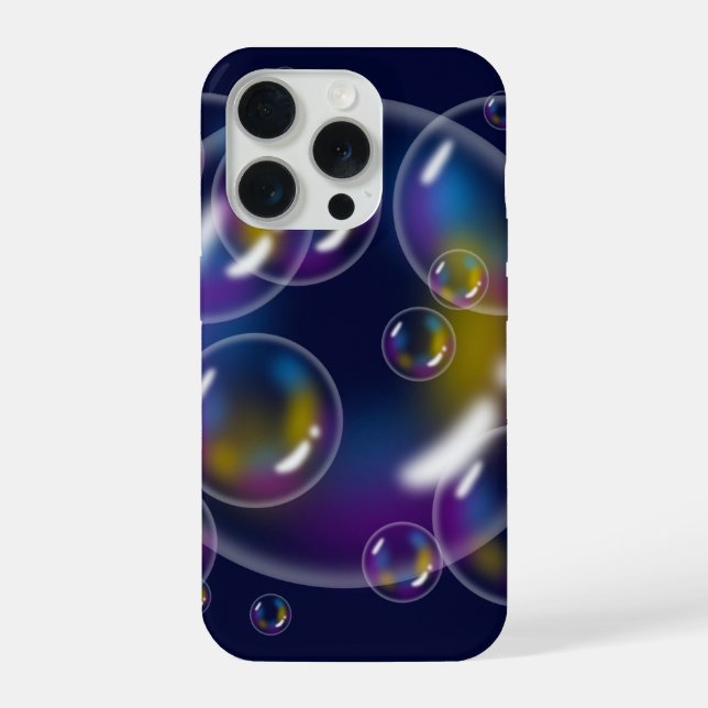 Bolhas de Sabão Iridescentes Vibrantes no iPhon Az (Verso)