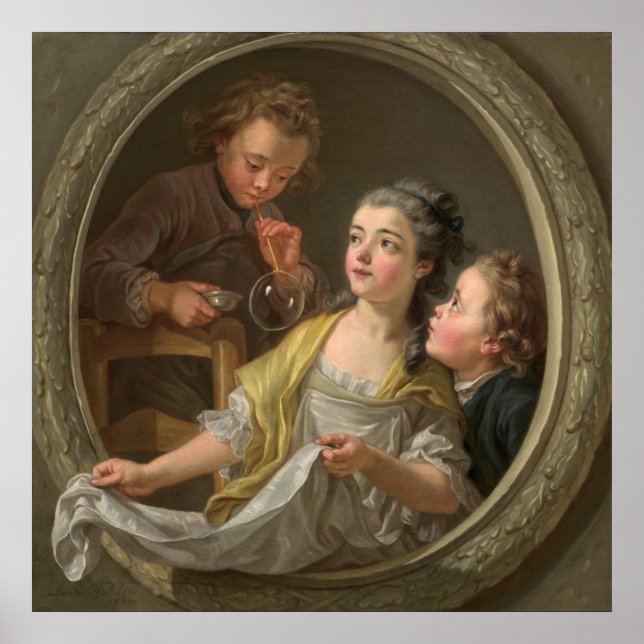 Bolhas de sabão - Poster de Charles Van Loo Fine A (Frente)