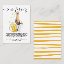 Bolhas e livros de cerveja para cartão de bebê