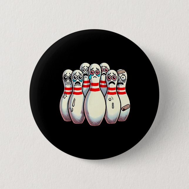 Boliche Assustada Pins Cartografia Diversão Bowler (Frente)