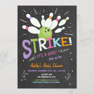 Boliche Convite Chá de fraldas Rapariga Púrpura 