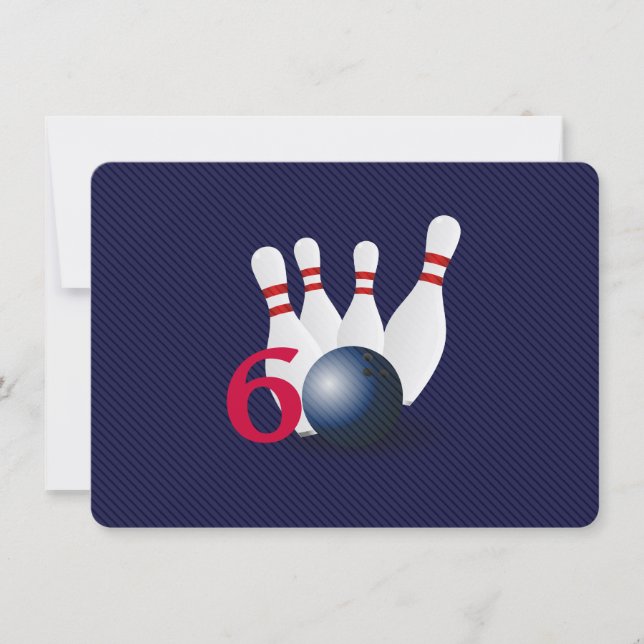 Boliche, convite do aniversário do jogador 60th (Frente)