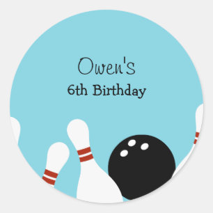 Boliche Diversão Favorita Adesivos (Turquesa)