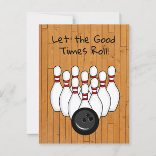 Boliche Themed Convite de aniversário