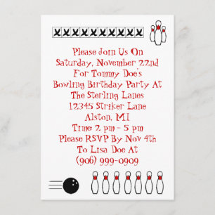 Boliches Retrópicos Menores Convites de festas Lin