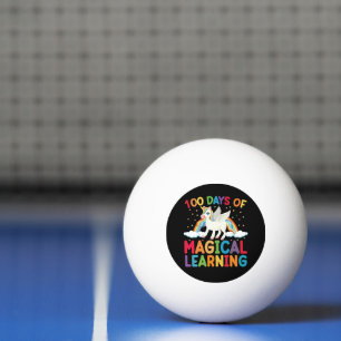Bolinha De Ping Pong 100 Dias De Aprendizado Mágico Unicórnio Meninas E