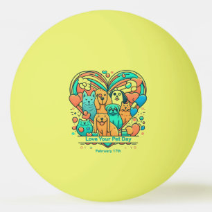 Bolinha De Ping Pong 17 de fevereiro - Ame seu dia de animal de estimaç
