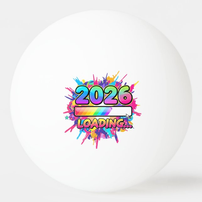 Bolinha De Ping Pong 2026 Loading... Progress Bar Sticker (Frente)