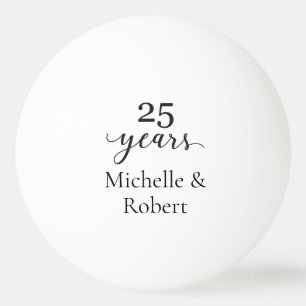 Bolinha De Ping Pong 25 anos de aniversário de casamento