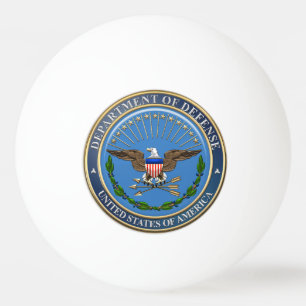 Bolinha De Ping Pong [310] Emblem [3D] do Departamento de Defesa dos EU