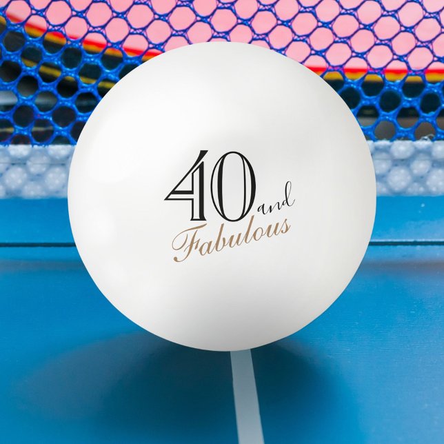 Bolinha De Ping Pong 40 e Fabuloso aniversário de 40 anos de Script Ele (Criador carregado)