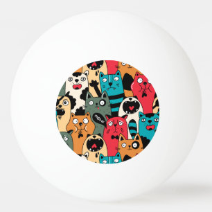 Bolinha De Ping Pong A multidão de gatos