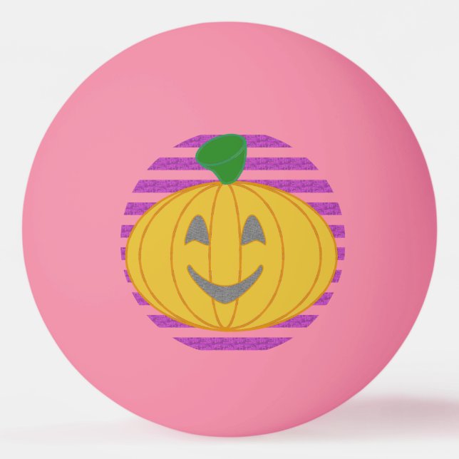 Bolinha De Ping Pong Abóbora Laranja Moderna Grande Feliz (Frente)