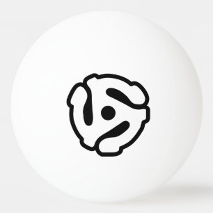 Bolinha De Ping Pong Adaptador de vinilo de 7 polegadas e 45 rpm insere