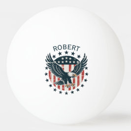 Bolinha De Ping Pong Águia Americana Retro Monograma