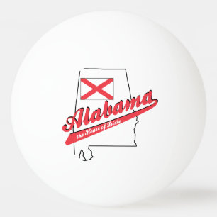 Bolinha De Ping Pong Alabama Heart of Dixie