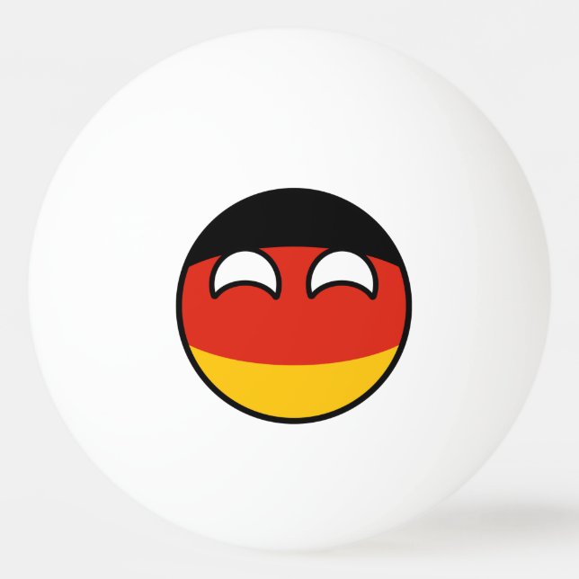 Bolinha De Ping Pong Alemanha Geeky de tensão engraçada Countryball (Frente)